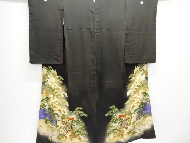 Japanese Kimono / Chirimen Kinsha Silk